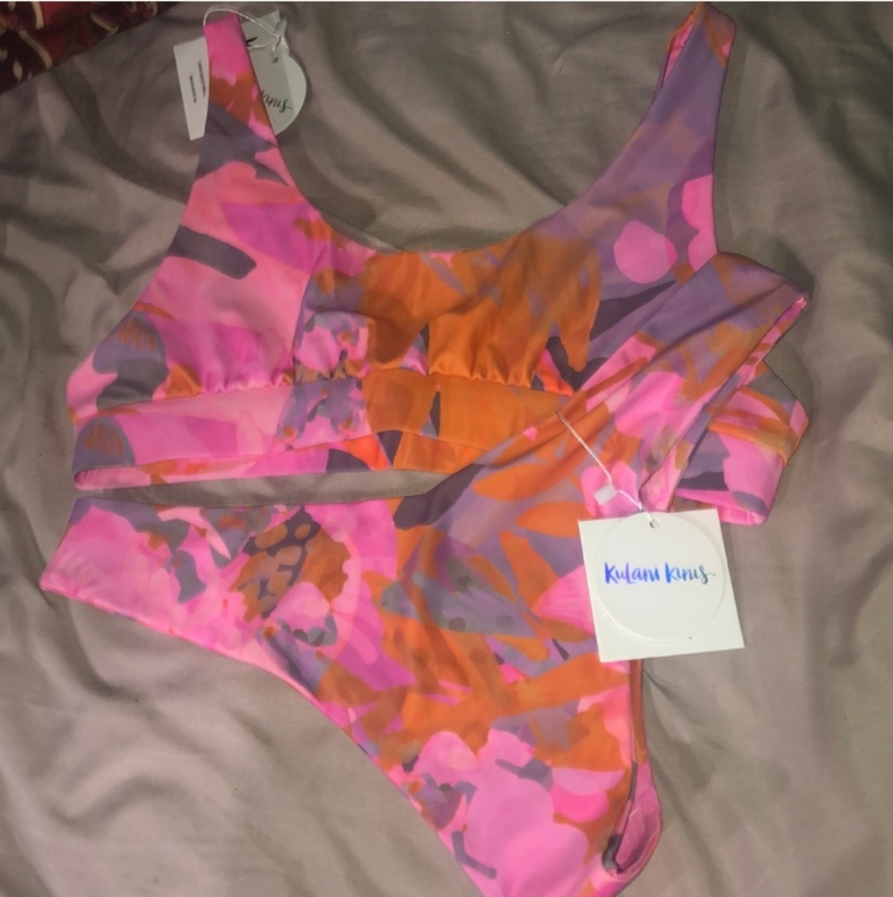Kulani Kinis Pink & Purple Two piece bathing suit